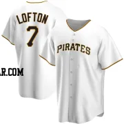 Kenny Lofton Men's Pittsburgh Pirates White Replica Home Jersey