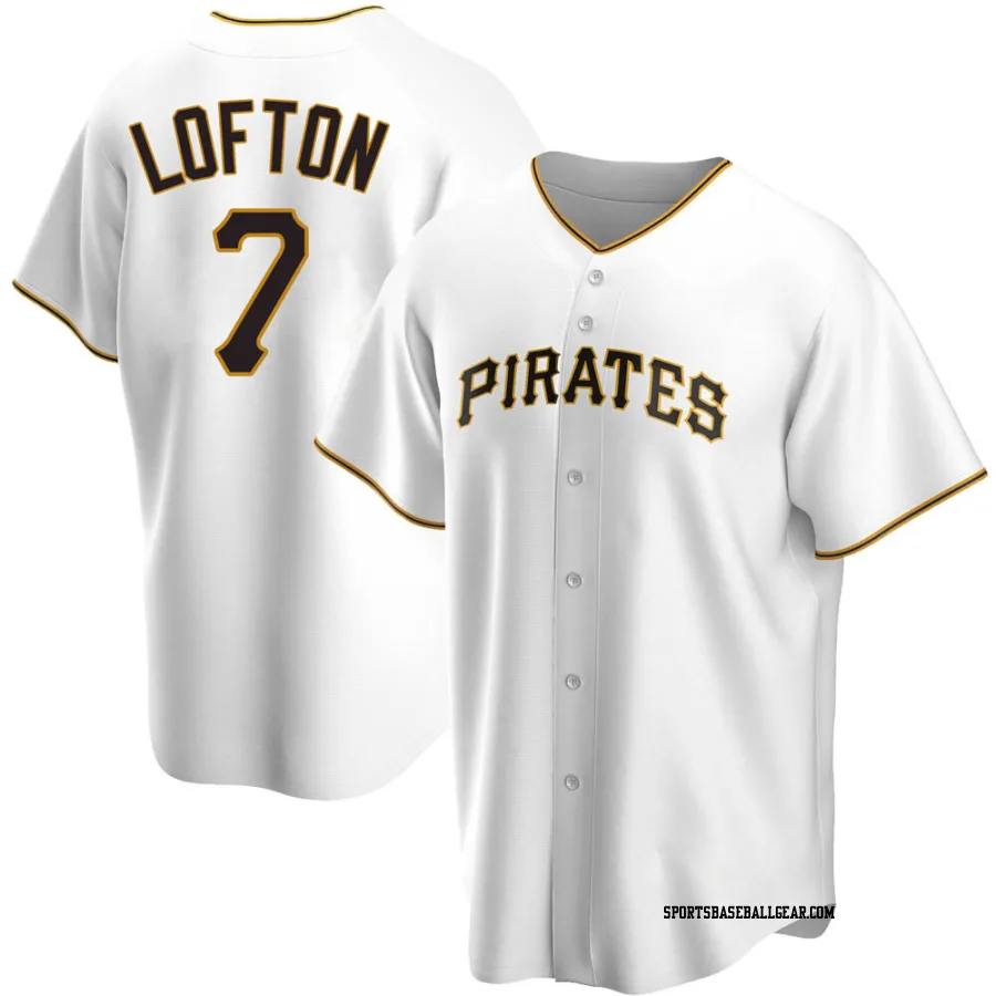 Kenny Lofton Men's Pittsburgh Pirates White Replica Home Jersey