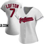 Kenny Lofton Women's Cleveland Guardians White Authentic Home Jersey