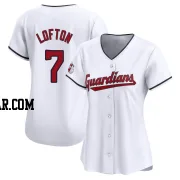 Kenny Lofton Women's Cleveland Guardians White Limited Home Jersey