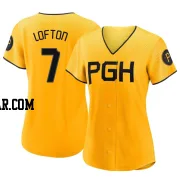 Kenny Lofton Women's Pittsburgh Pirates Gold Authentic 2023 City Connect Jersey