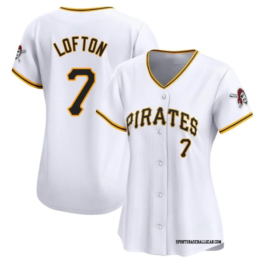 Kenny Lofton Women's Pittsburgh Pirates White Limited Home Jersey