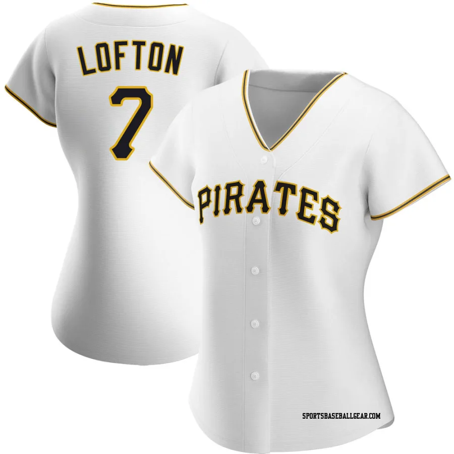 Kenny Lofton Women's Pittsburgh Pirates White Replica Home Jersey