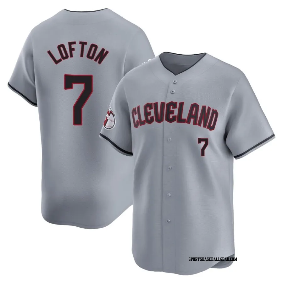 Kenny Lofton Youth Cleveland Guardians Gray Limited Road Jersey