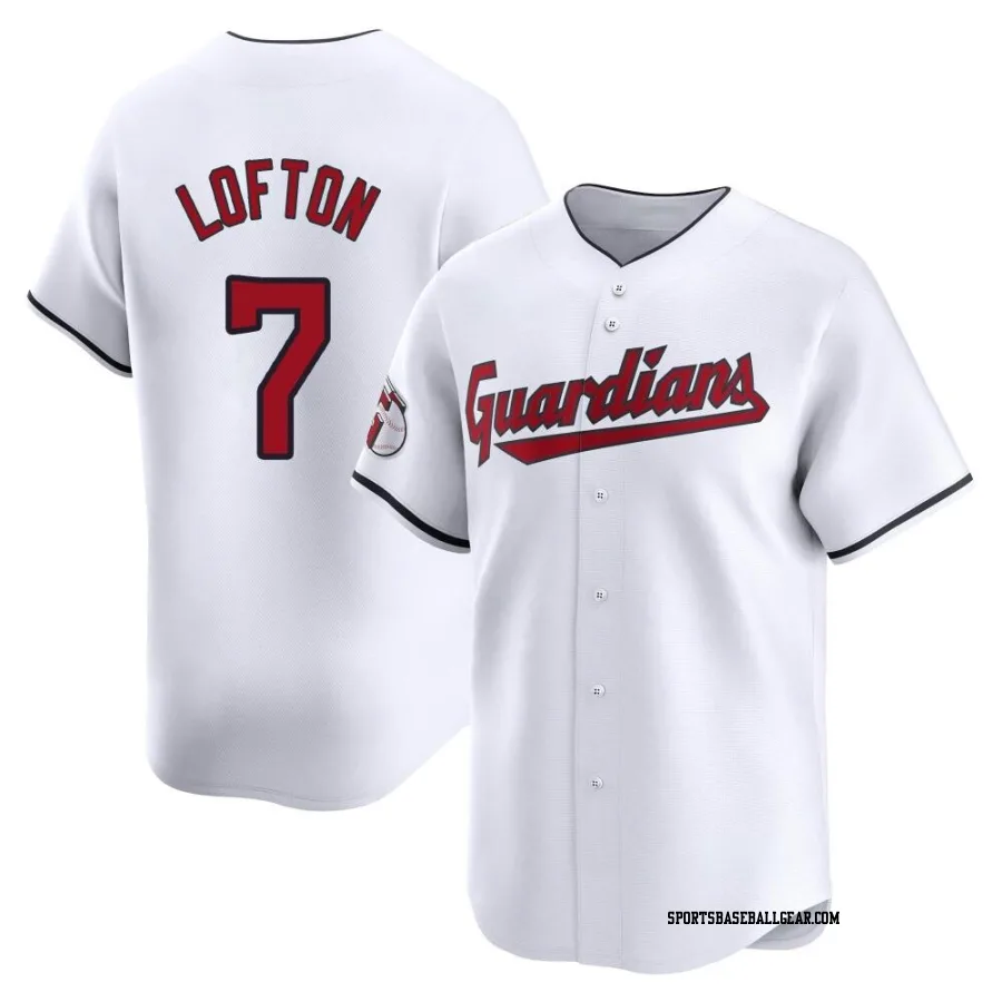 Kenny Lofton Youth Cleveland Guardians White Limited Home Jersey