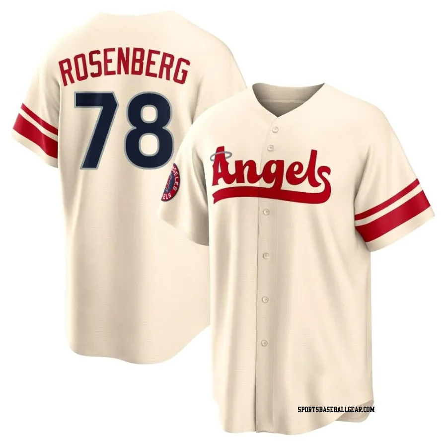 Kenny Rosenberg Men's Los Angeles Angels Cream Replica 2022 City Connect Jersey