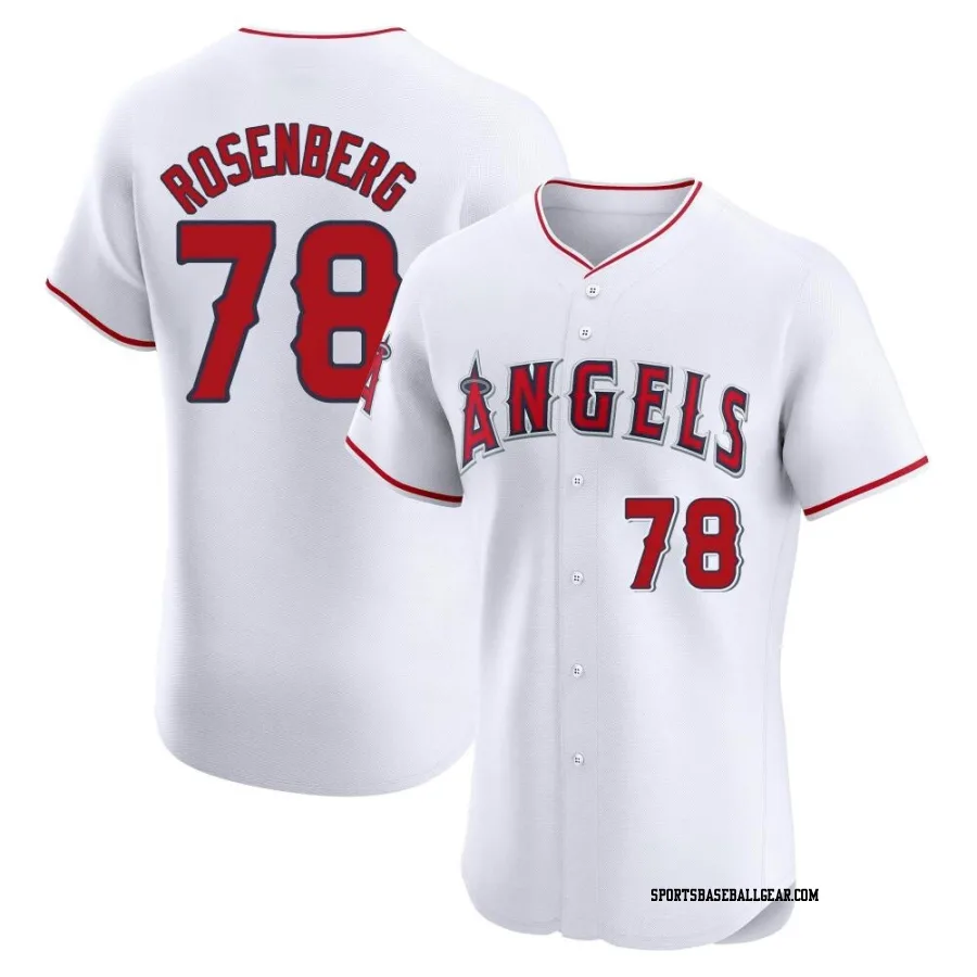 Kenny Rosenberg Men's Los Angeles Angels White Elite Home Jersey