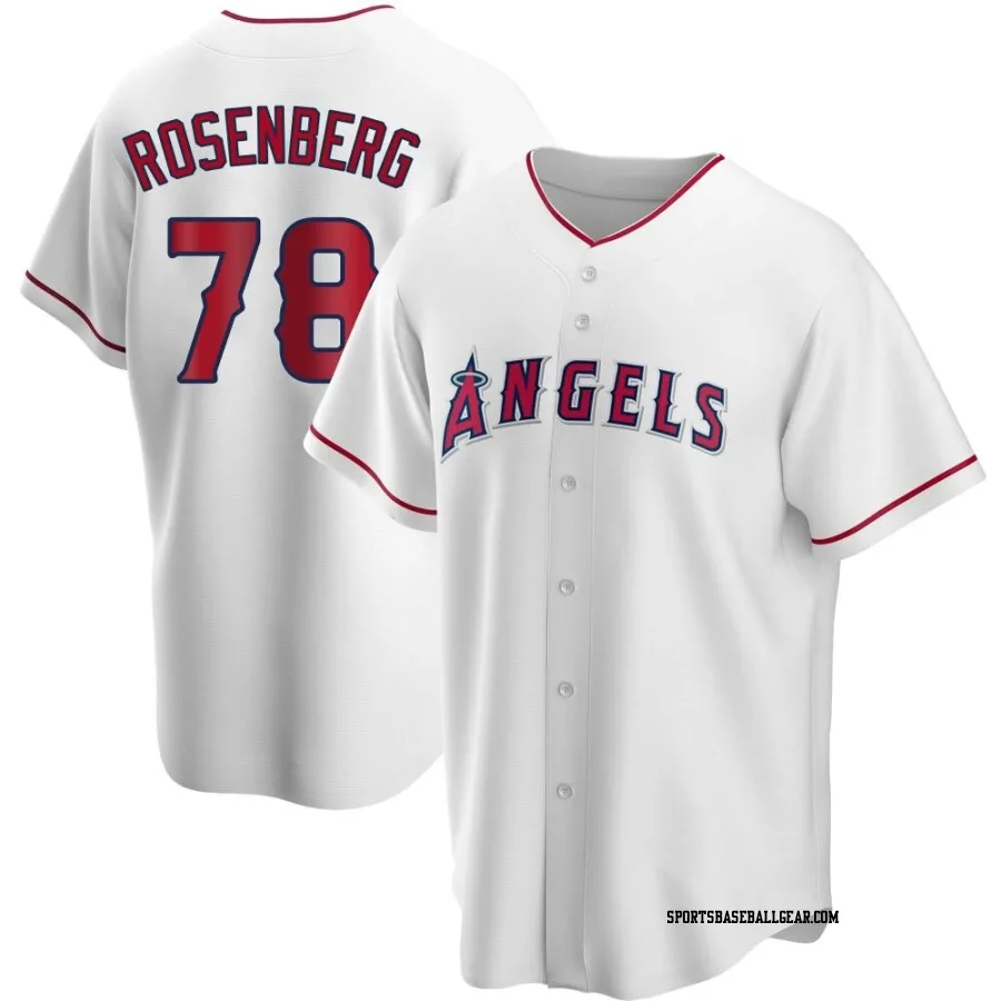 Kenny Rosenberg Men's Los Angeles Angels White Replica Home Jersey