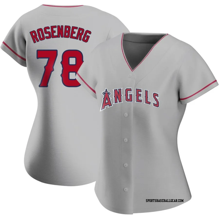 Kenny Rosenberg Women's Los Angeles Angels Authentic Silver Road Jersey