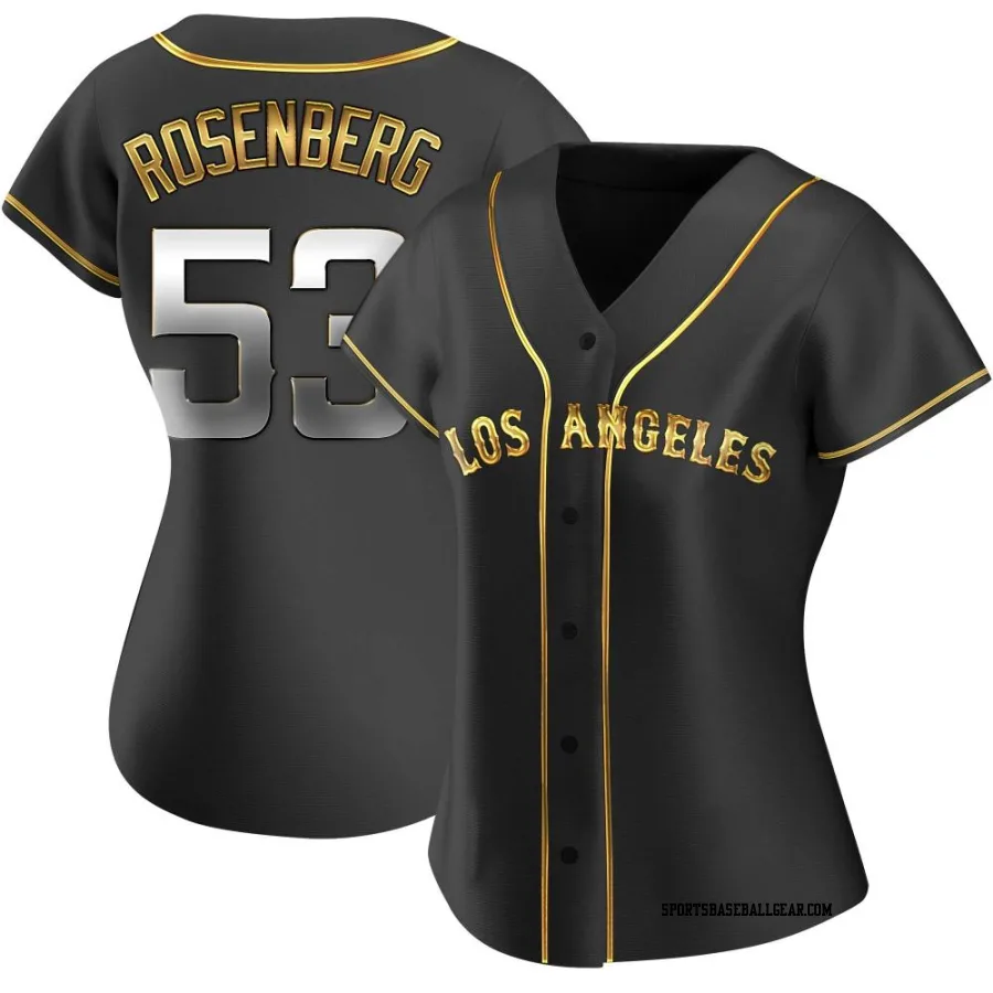 Kenny Rosenberg Women's Los Angeles Angels Black Golden Replica Alternate Jersey