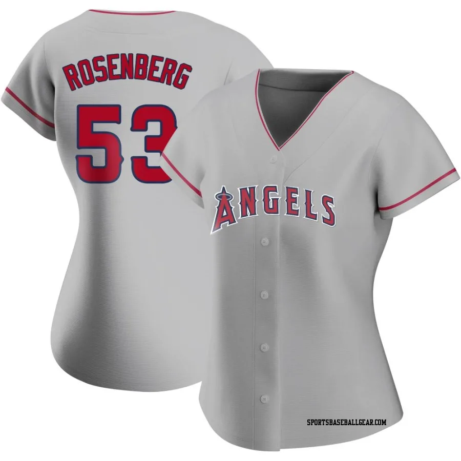 Kenny Rosenberg Women's Los Angeles Angels Replica Silver Road Jersey