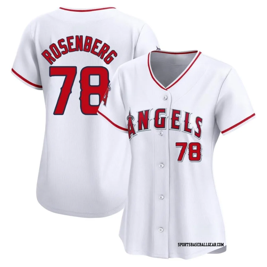 Kenny Rosenberg Women's Los Angeles Angels White Limited Home Jersey