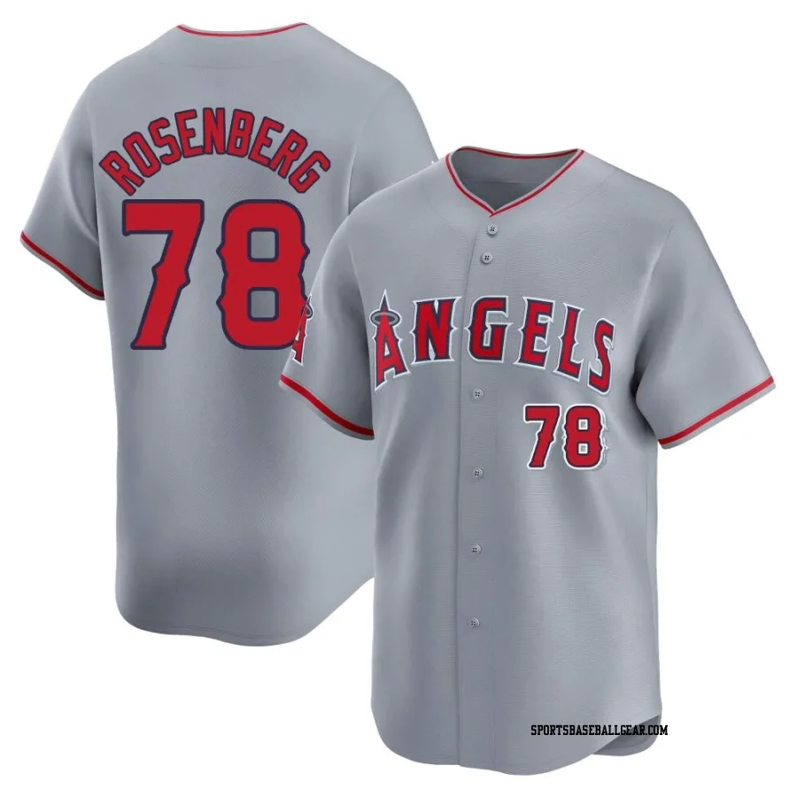 Kenny Rosenberg Youth Los Angeles Angels Gray Limited Away Jersey