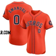 Kent Emanuel Men's Houston Astros Orange Elite Alternate Vapor Premier Jersey