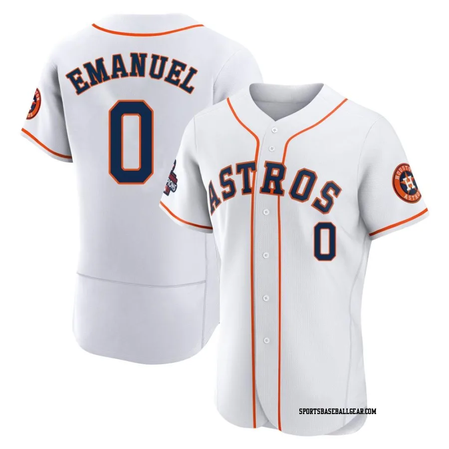 Kent Emanuel Men's Houston Astros White Authentic 2022 World Series Champions Home Jersey