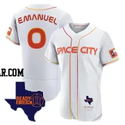 Kent Emanuel Men's Houston Astros White Authentic 2023 Space City Ready 2 Reign Flex Base Jersey