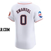 Kent Emanuel Men's Houston Astros White Elite Home Patch Jersey