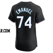 Kent Emanuel Men's Miami Marlins Black Elite Alternate Vapor Premier Jersey