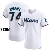 Kent Emanuel Men's Miami Marlins White Elite Home Jersey