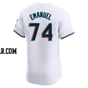 Kent Emanuel Men's Miami Marlins White Elite Home Jersey