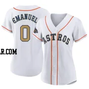 Kent Emanuel Women's Houston Astros Gold Authentic White 2023 Collection Jersey