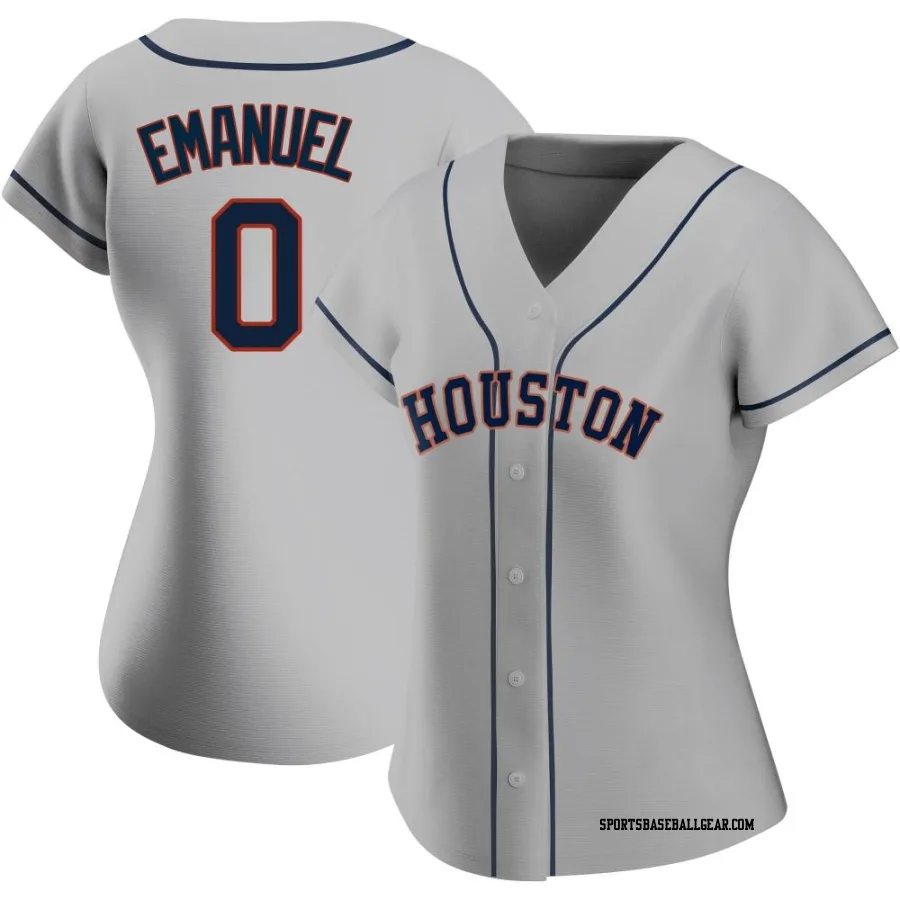 Kent Emanuel Women's Houston Astros Gray Authentic Road 2020 Jersey