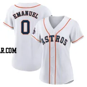 Kent Emanuel Women's Houston Astros White Authentic 2022 World Series Champions Home Jersey