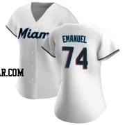 Kent Emanuel Women's Miami Marlins White Replica Home Jersey