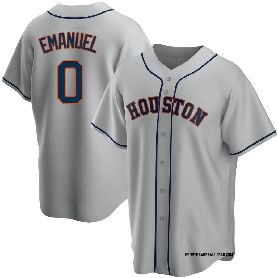 Kent Emanuel Youth Houston Astros Gray Replica Road Jersey