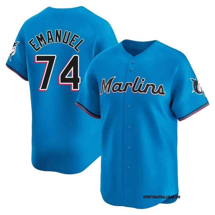 Kent Emanuel Youth Miami Marlins Blue Limited Alternate Jersey