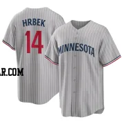 Kent Hrbek Men's Minnesota Twins Gray Replica Road Jersey