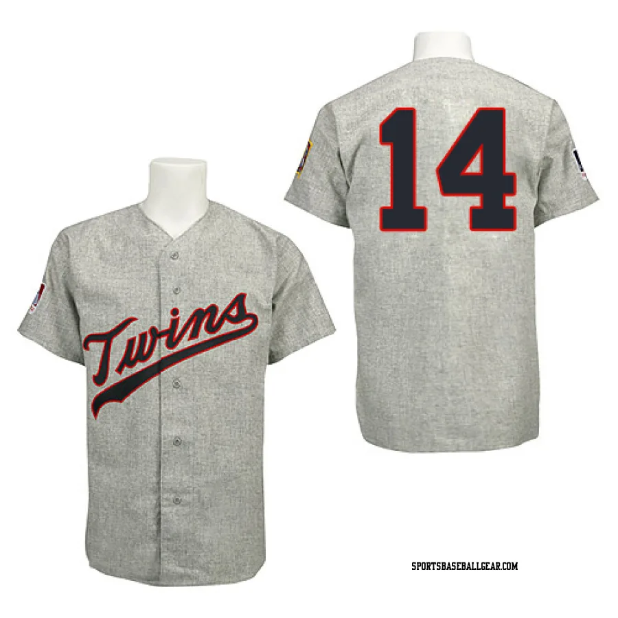 Kent Hrbek Men's Minnesota Twins Grey Authentic 1969 Throwback Jersey