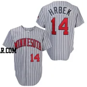 Kent Hrbek Men's Minnesota Twins Grey Replica 1987 Throwback Jersey