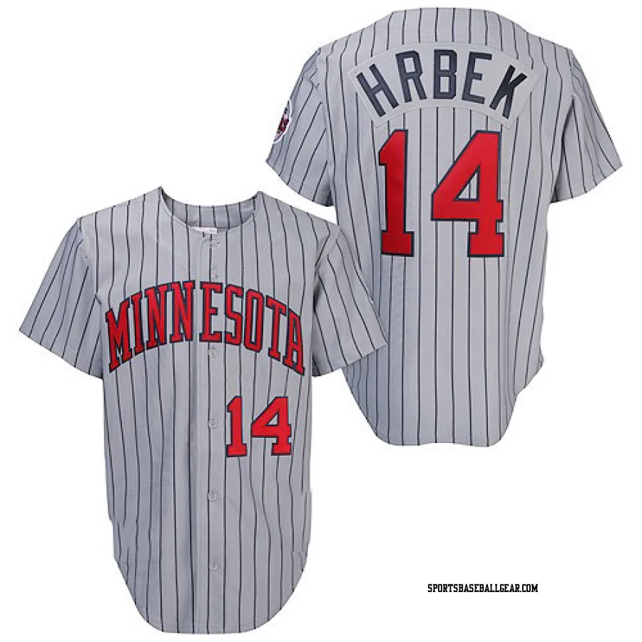 Kent Hrbek Men's Minnesota Twins Grey Replica 1987 Throwback Jersey