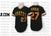 Kent Tekulve Men's Pittsburgh Pirates Black Replica Throwback Jersey