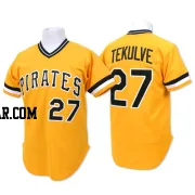 Kent Tekulve Men's Pittsburgh Pirates Gold Authentic Throwback Jersey