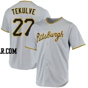 Kent Tekulve Men's Pittsburgh Pirates Gray Replica Road Jersey