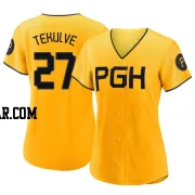 Kent Tekulve Women's Pittsburgh Pirates Gold Authentic 2023 City Connect Jersey