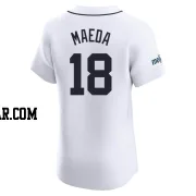 Kenta Maeda Men's Detroit Tigers White Elite Home Patch Jersey