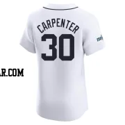 Kerry Carpenter Men's Detroit Tigers White Elite Home Patch Jersey