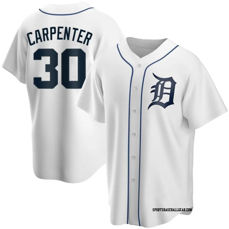 Kerry Carpenter Youth Detroit Tigers White Replica Home Jersey