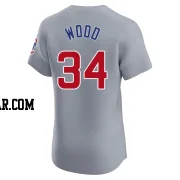 Kerry Wood Men's Chicago Cubs Gray Elite Road Jersey