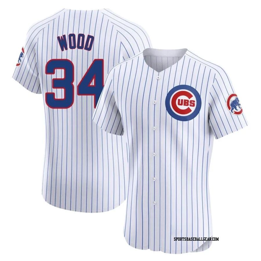 Kerry Wood Men's Chicago Cubs White Elite Home Jersey