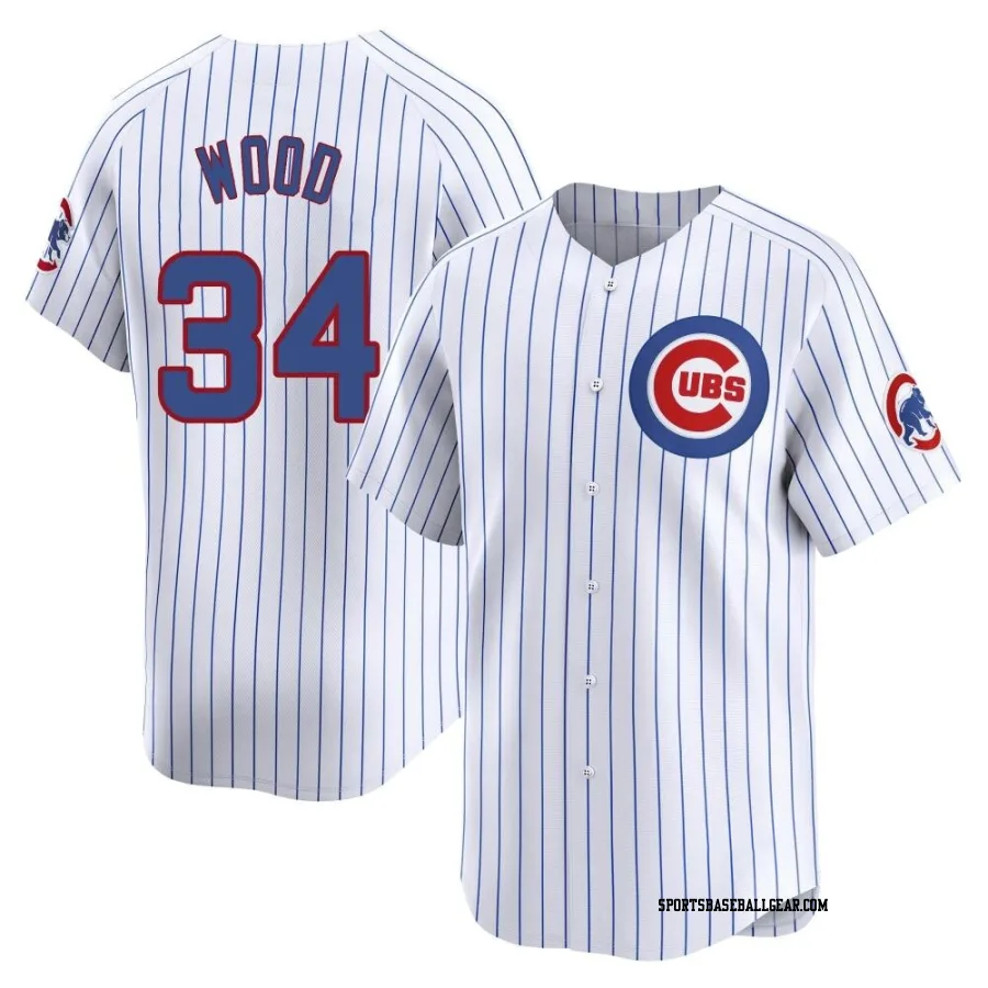 Kerry Wood Men's Chicago Cubs White Limited Home Jersey