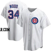 Kerry Wood Men's Chicago Cubs White Replica Home Jersey