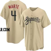 Ketel Marte Men's Arizona Diamondbacks Gold Replica 2021 City Connect Cool Base Jersey