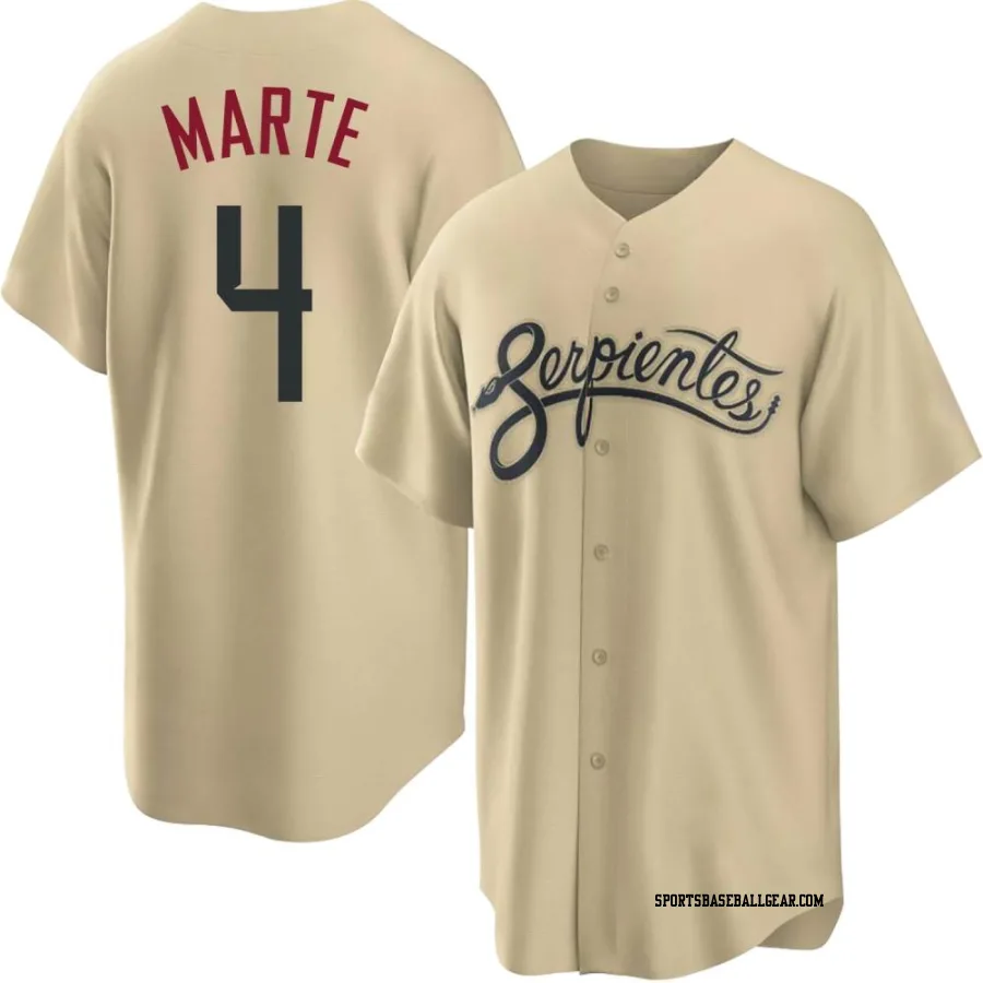 Ketel Marte Men's Arizona Diamondbacks Gold Replica 2021 City Connect Cool Base Jersey