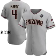 Ketel Marte Men's Arizona Diamondbacks Gray Authentic Road 2023 World Series Jersey