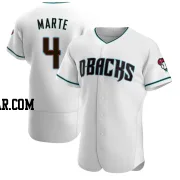 Ketel Marte Men's Arizona Diamondbacks White/Teal Authentic Alternate Jersey