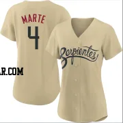 Ketel Marte Women's Arizona Diamondbacks Gold Authentic 2021 City Connect Cool Base Jersey